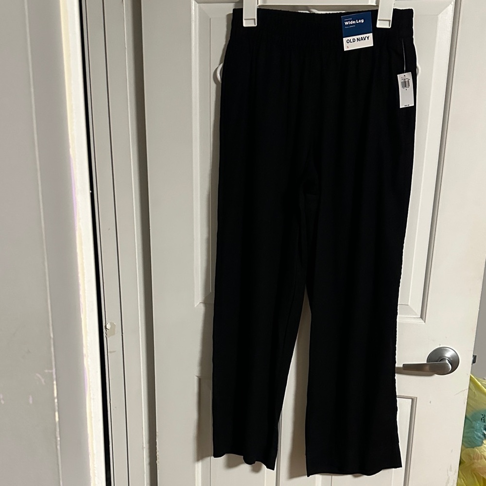Old Navy Black Wide-Leg ladies Pants